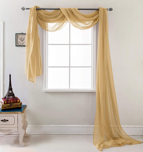 Celine Sheer Window Curtain Scarf 54 x 216 in.